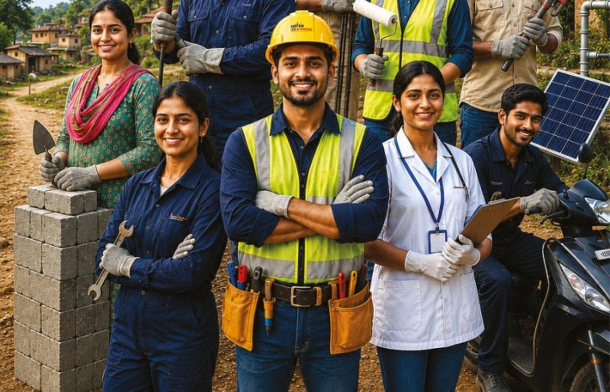 Trainees representing the trades IM Nirmaan works in